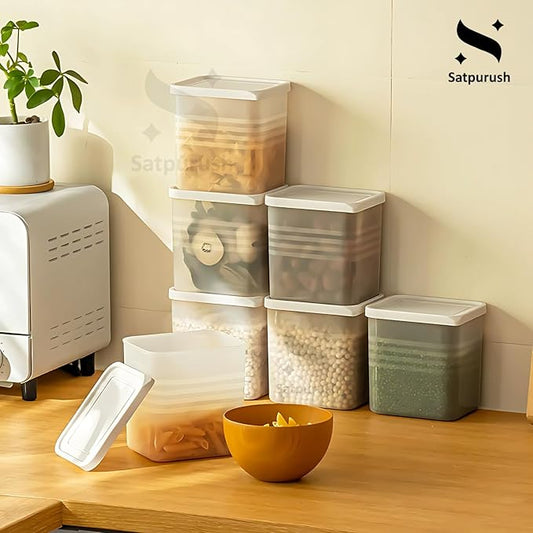 Fridge Storage Boxes – 1200ml Refrigerator Organizers (Pack of 6, White)