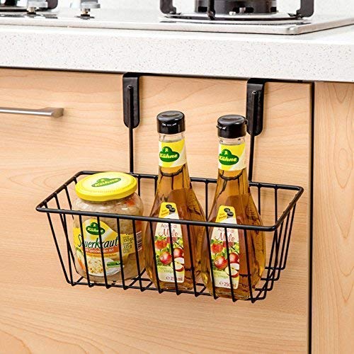 Inditradition Over-Door Hanging Basket (Black, 28×12×22 cm)