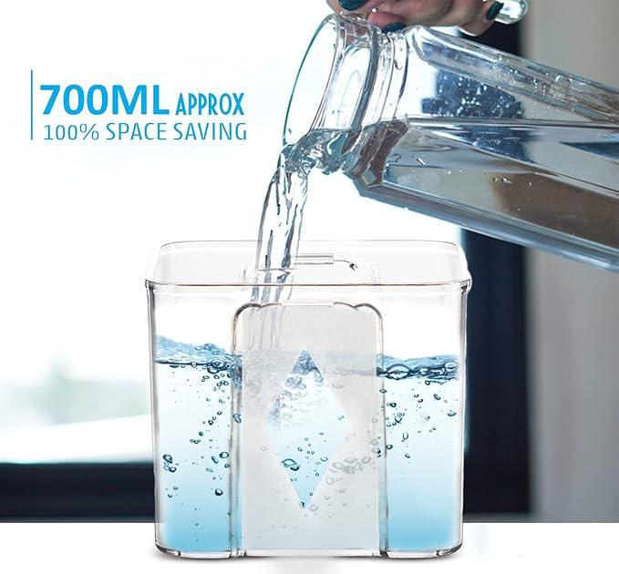 Airtight 700ml Kitchen Containers – Pack of 8 (Transparent)