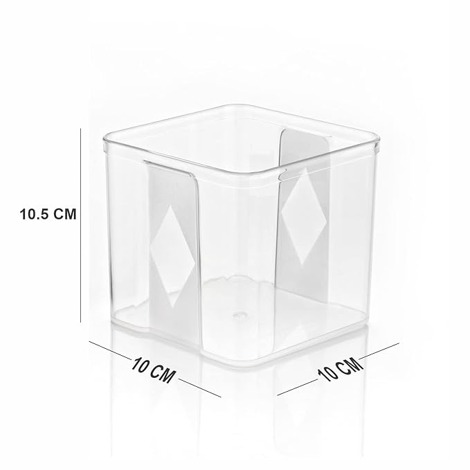 Airtight 700ml Kitchen Containers – Pack of 8 (Transparent)