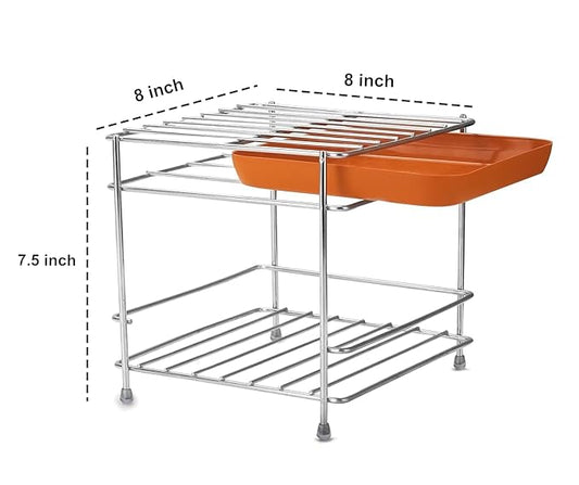 ROVEXA Stainless Steel Matka Stand (Multipurpose Rack)