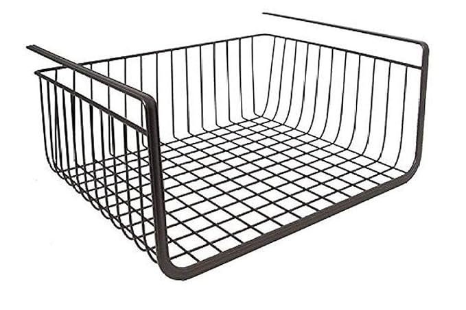 Go Hooked 16-Inch Under Shelf Basket (Pack of 2, Black)