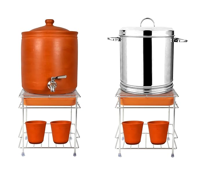 ROVEXA Stainless Steel Matka Stand (Multipurpose Rack)