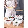 Fridge Fresh Storage Containers – Pack of 4 Vegetable & Fruit Boxes (White)