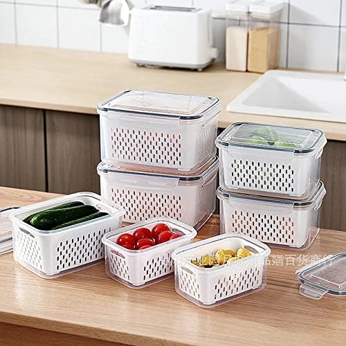Fridge Fresh Storage Containers – Pack of 4 Vegetable & Fruit Boxes (White)